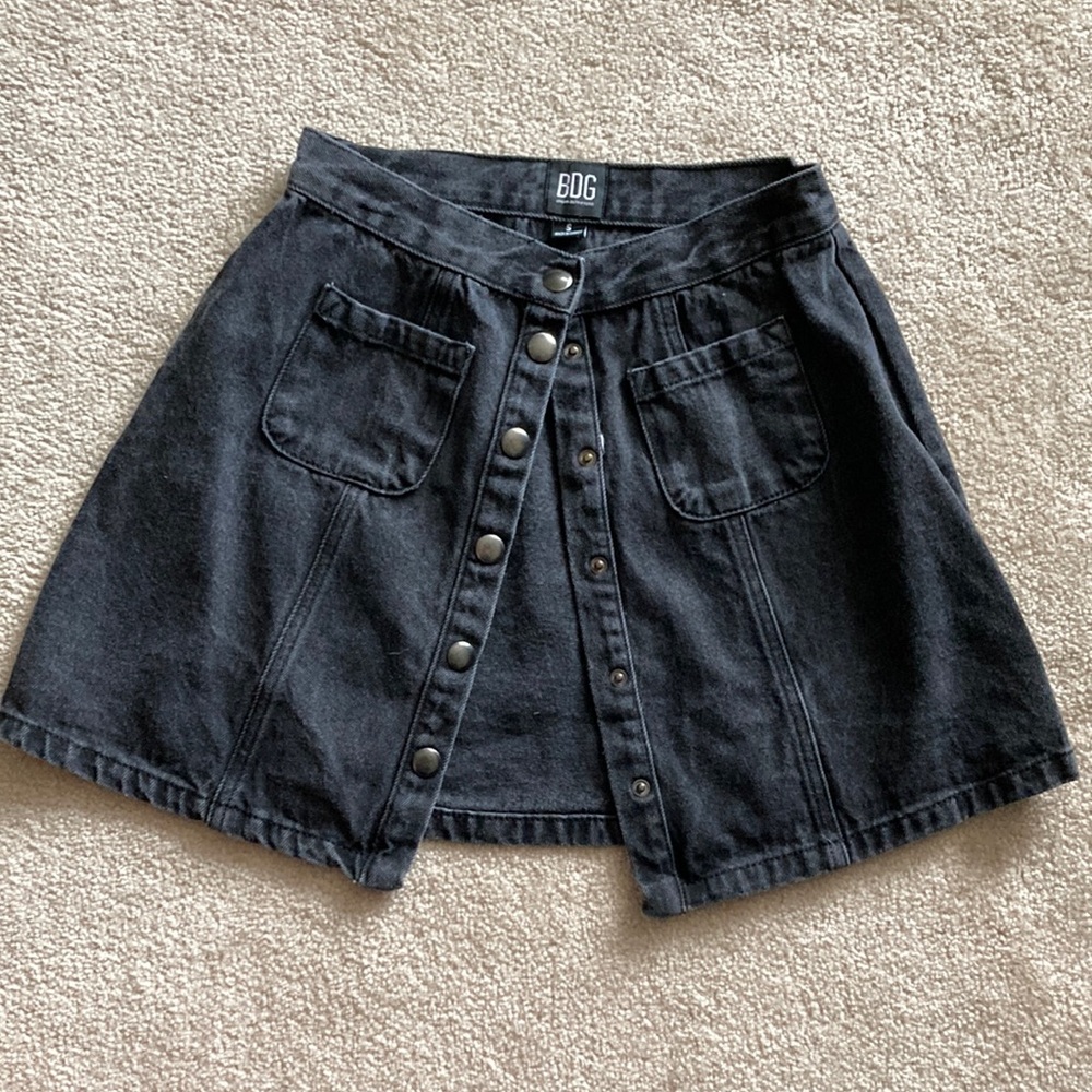 Urban Outfitters black denim skirt